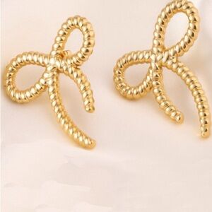 Bow Rope Stud Earrings